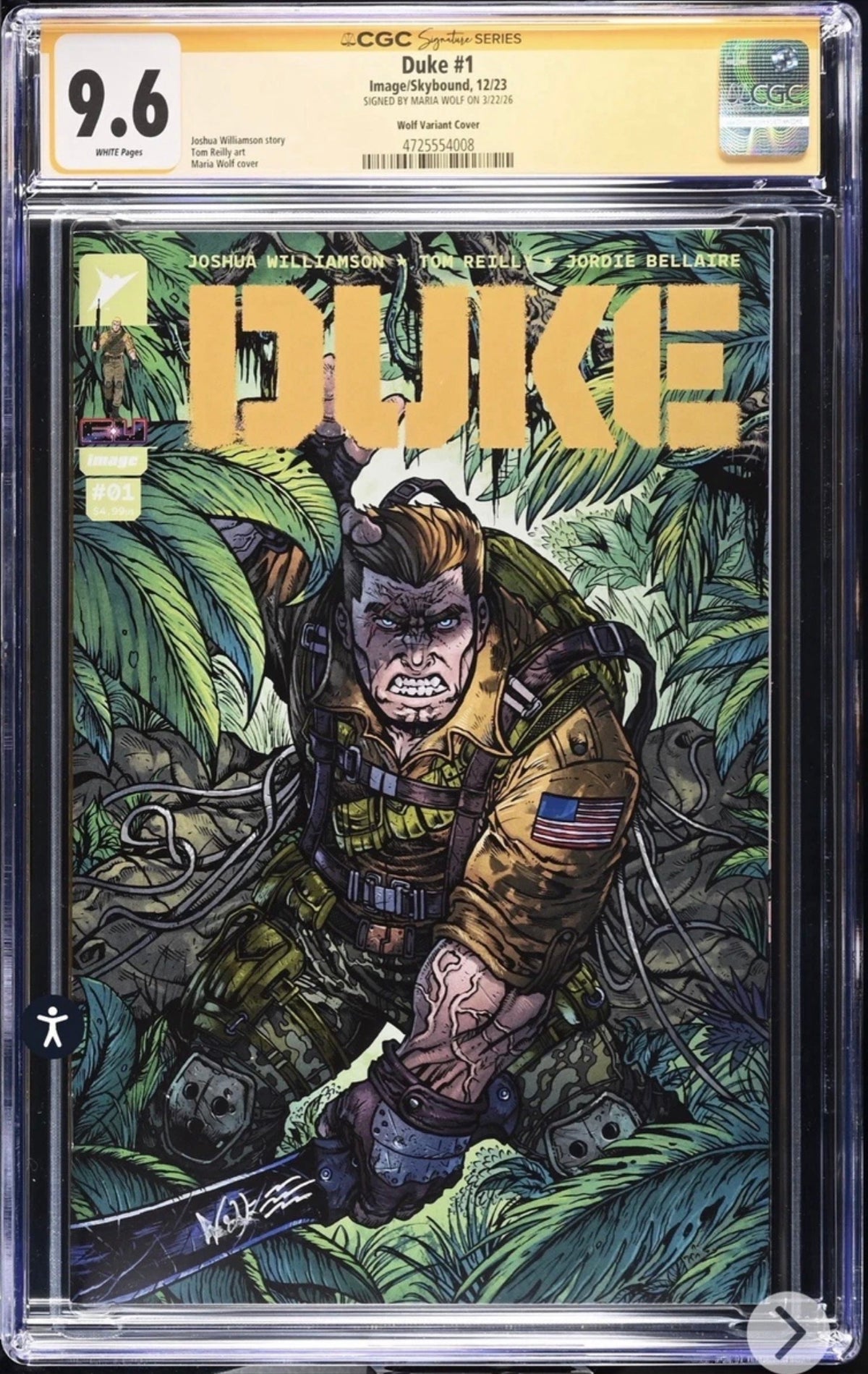 DUKE #1 CGC SS 9.6 Signed By Maria Wolf (Image/Skybound, 2023)