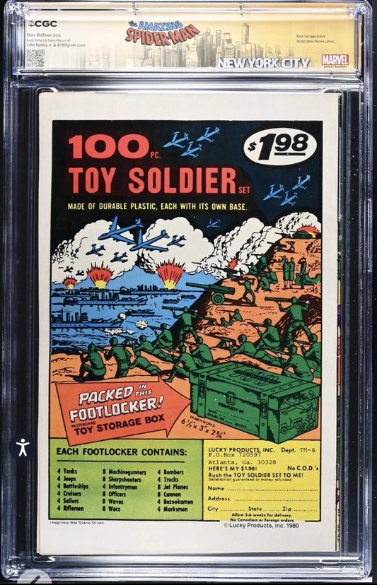 Amazing Spider-Man #204 CGC SS 7.5 Signed By Al Milgrom With Custom Label (Marvel, 1980)
