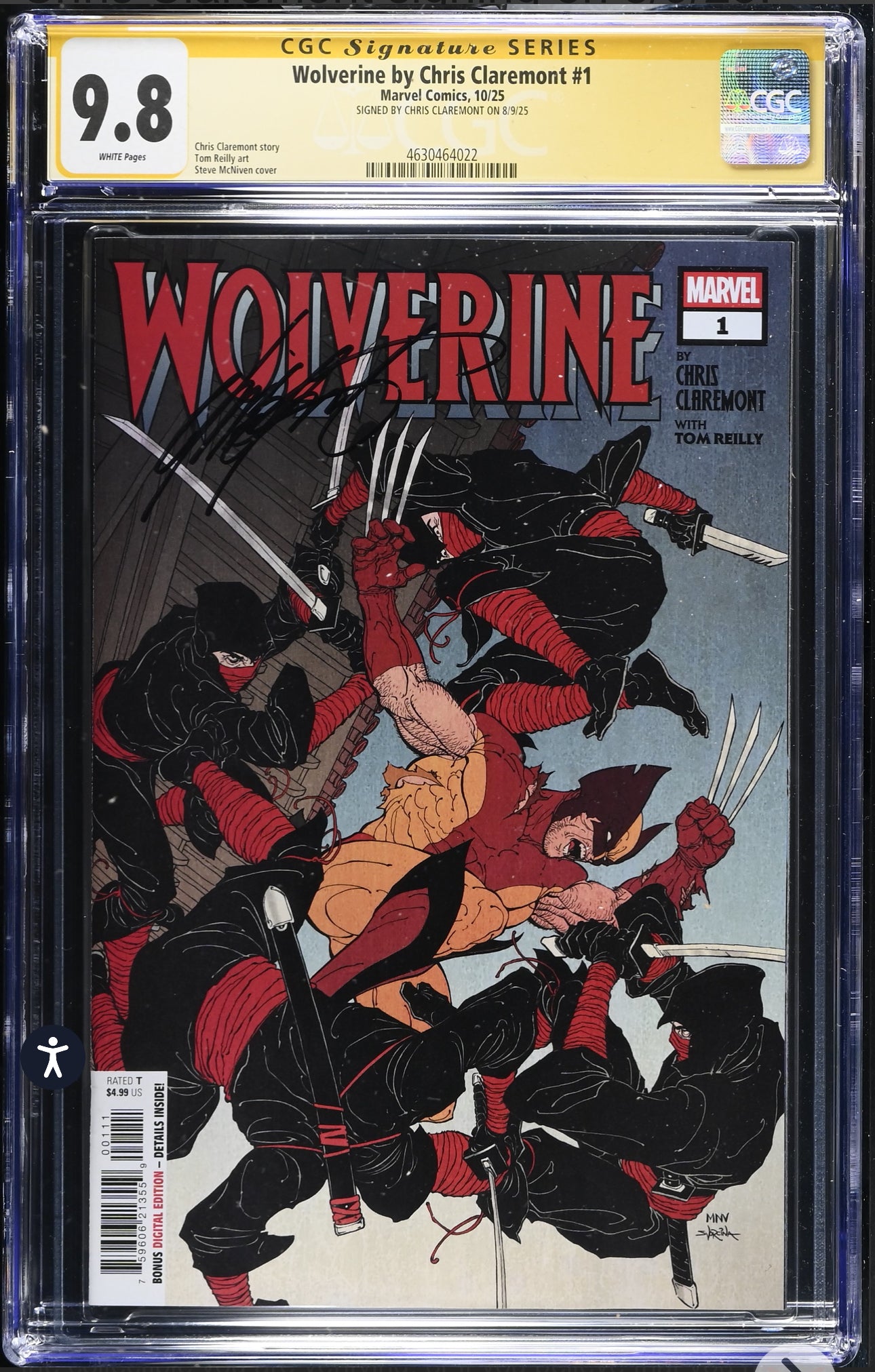Wolverine by Chris Claremont #1 CGC SS 9.8 (Marvel, 2025) Signed by Chris Claremont