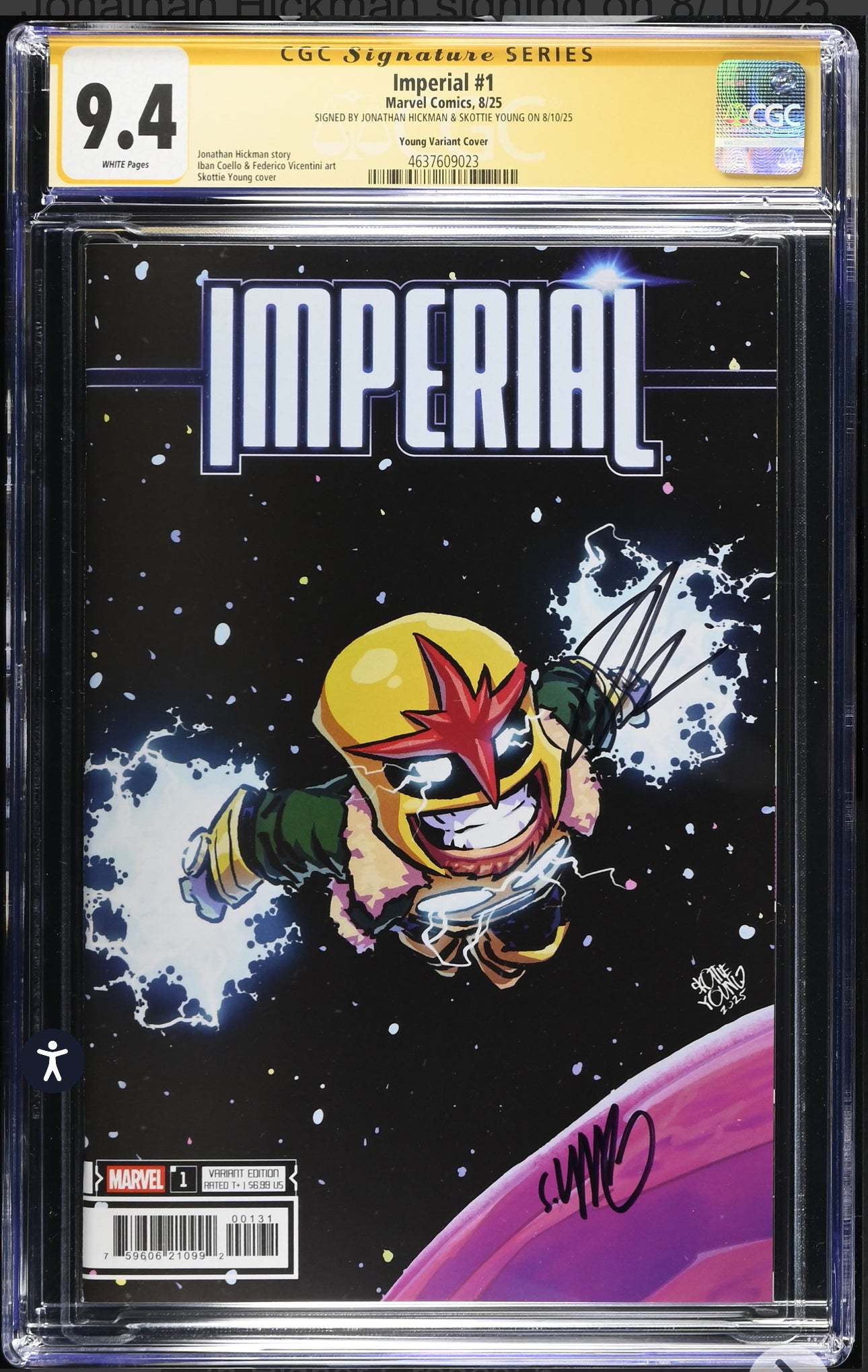 Imperial #1 CGC SS 9.4 (Marvel, 2025) Skottie Young Variant signed by Jonathan Hickman & Skottie Young
