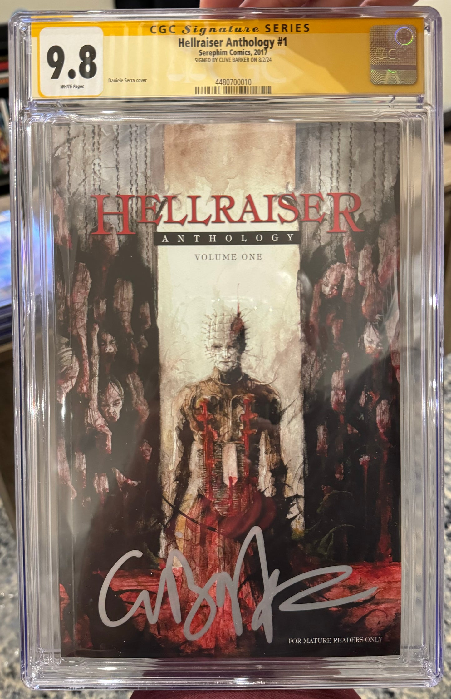 Hellraiser Anthology #1 CGC SS 9.8 (Seraphim Comics, 2017) Signed by Clive Barker