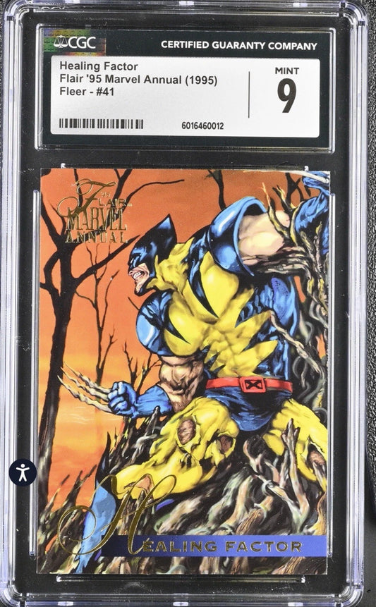 1995 Flair Marvel Annual Wolverine #41 Healing Factor CGC 9 (Mint) Card