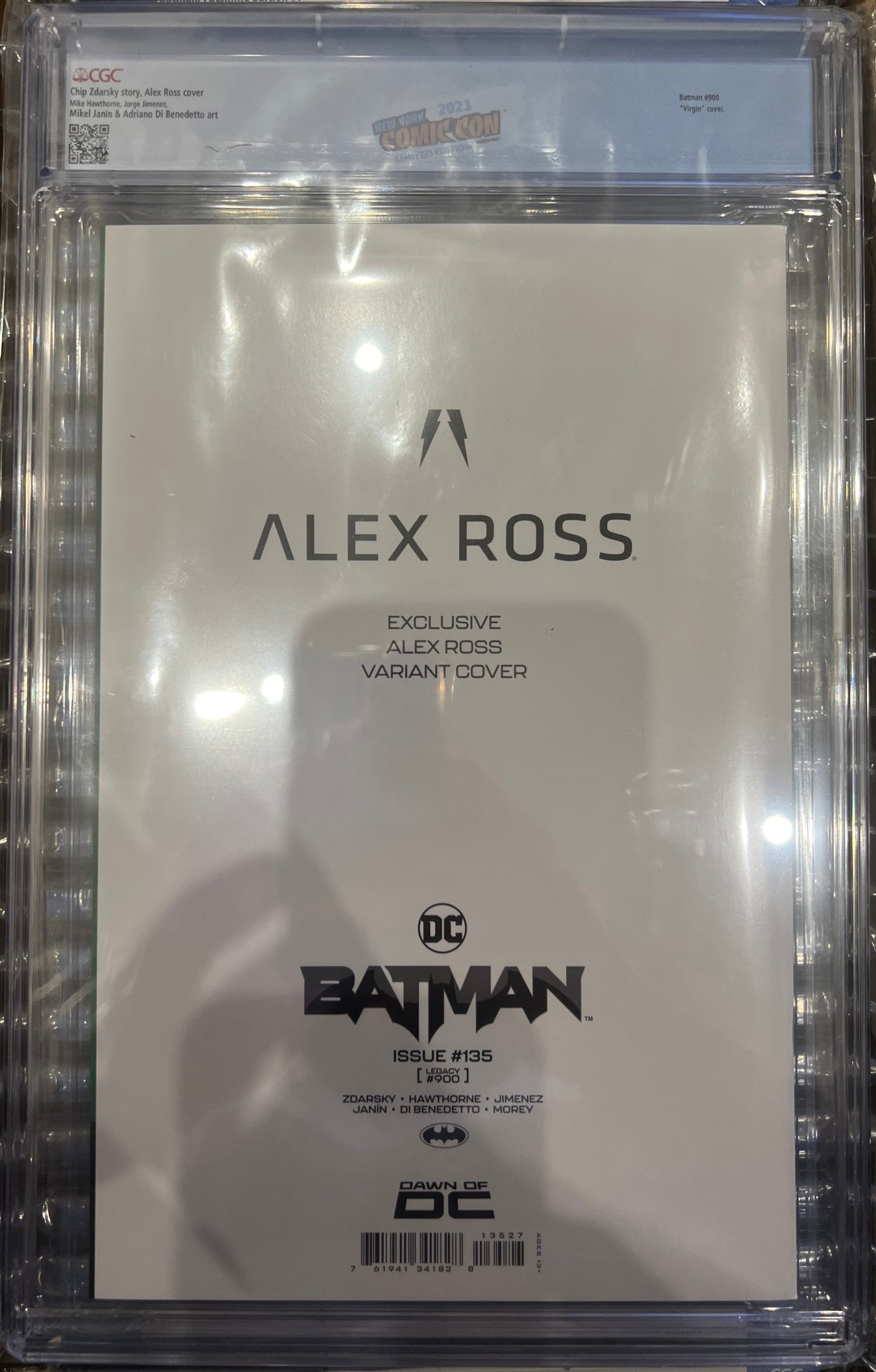 Batman #135 CGC 9.8 (DC Comics, NYCC Alex Ross Variant) w/ custom label