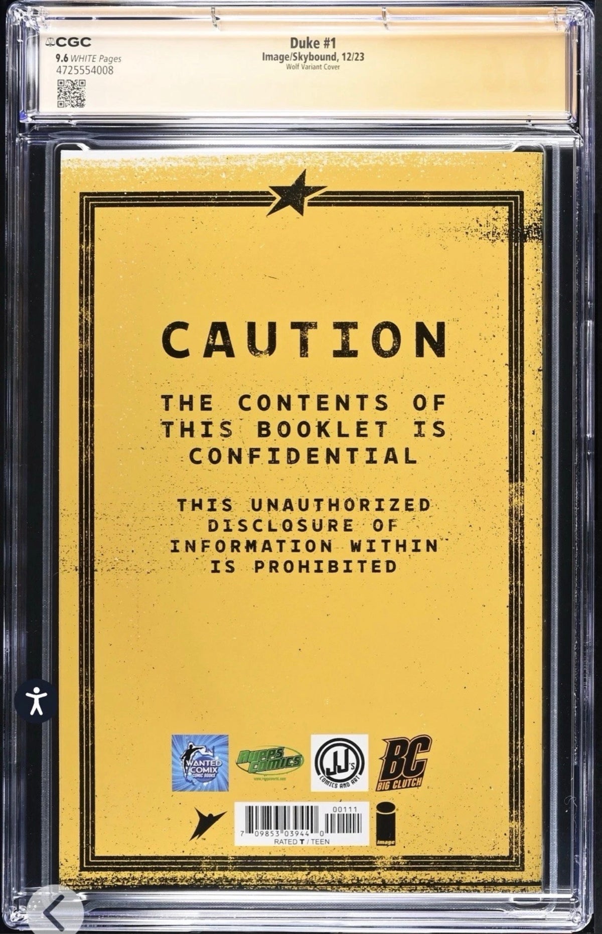 DUKE #1 CGC SS 9.6 Signed By Maria Wolf (Image/Skybound, 2023)