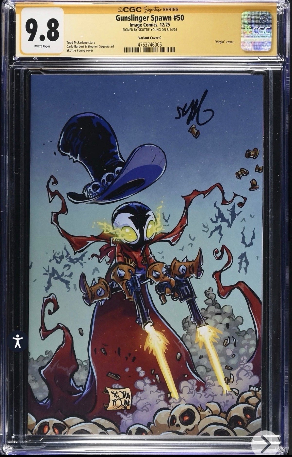 Gunslinger Spawn #50 CGC SS 9.8 Signed By Skottie Young (Image, 2025 Variant)