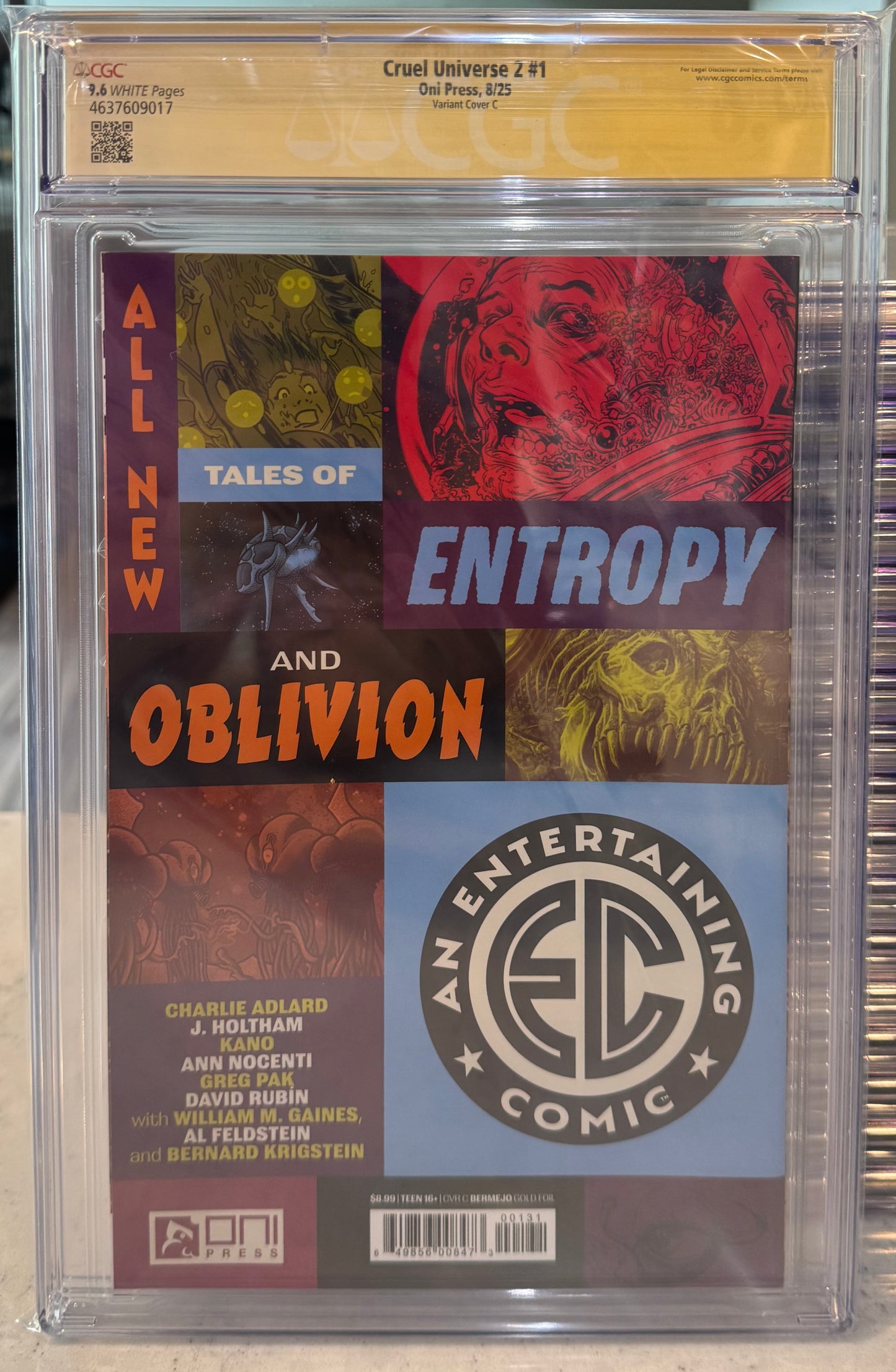 Cruel Universe 2 #1 CGC SS 9.6 (Oni Press, 2025) Foil Cover signed by Ann Nocenti