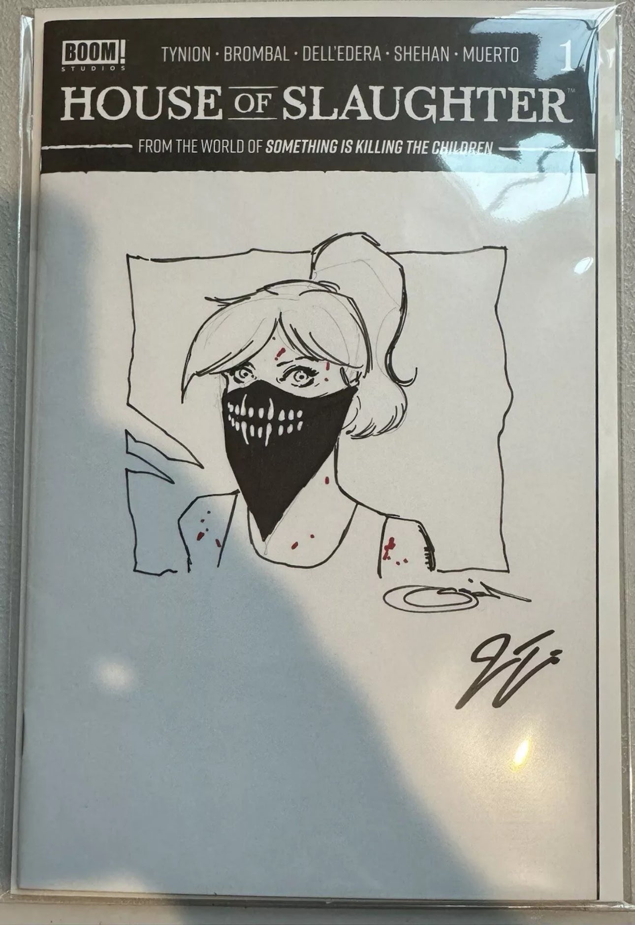 HOUSE OF SLAUGHTER #1 Blank Cover (Boom!) Signed/sketch By Sajad Shah & Signed By James Tynion