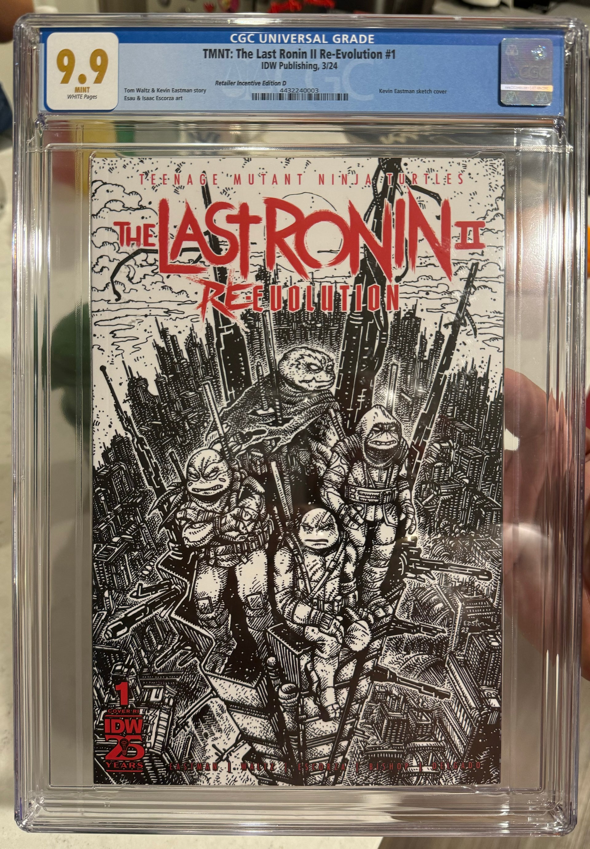 TMNT: The Last Ronin #1 Second Print CGC 9.9, MINT white pages!!! good