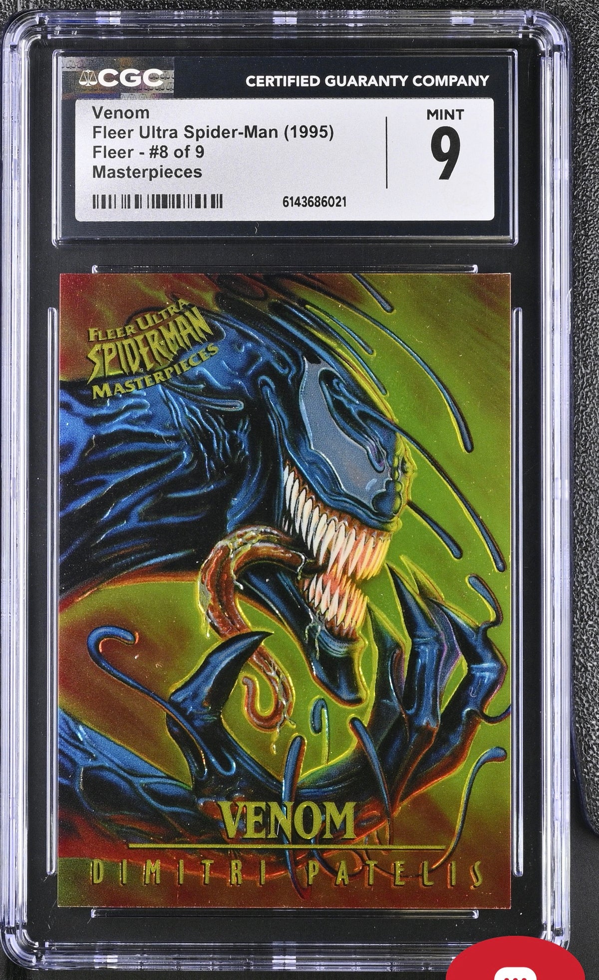 1995 Fleer Ultra Spider-Man Masterpieces Venom Insert #8 CGC 9 Mint