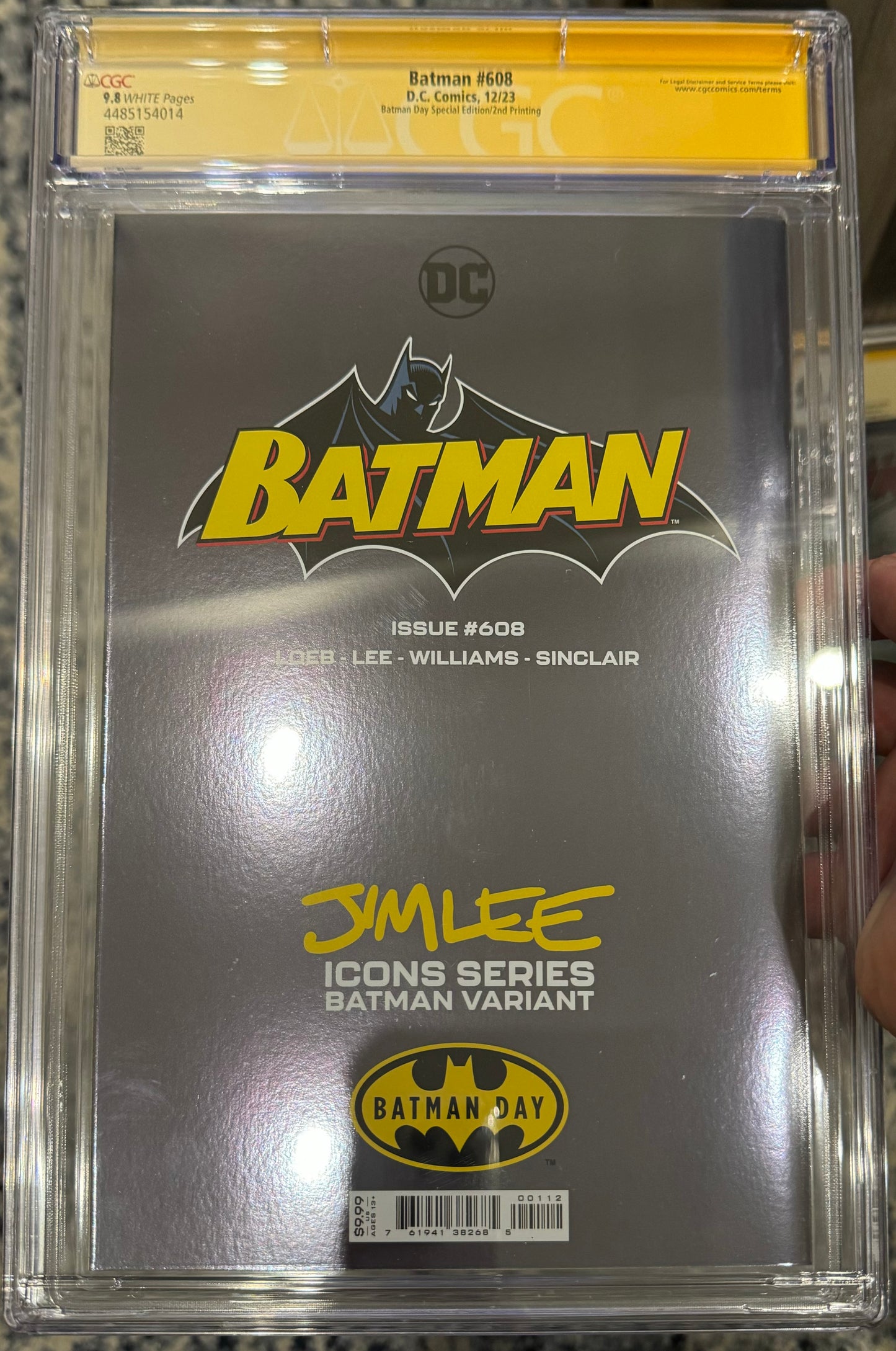 Batman #608 CGC SS 9.8 (DC, Batman Day Special Edition Foil) Signed By Jim Lee