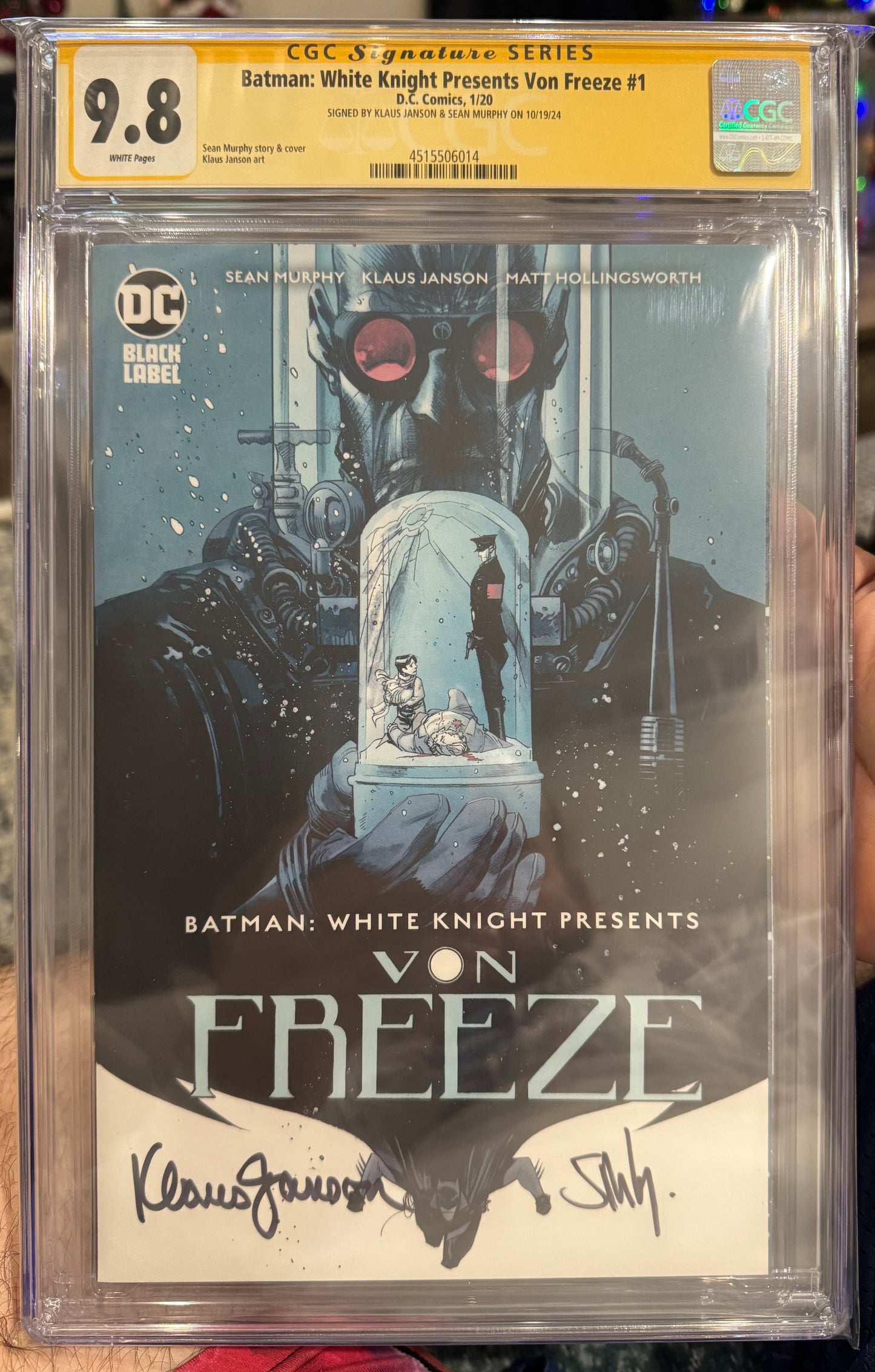 BATMAN: WHITE KNIGHT PRESENTS VON FREEZE #1 CGC SS 9.8 (DC Comics, 2020) Signed By Sean Gordon Murphy & Klaus Janson