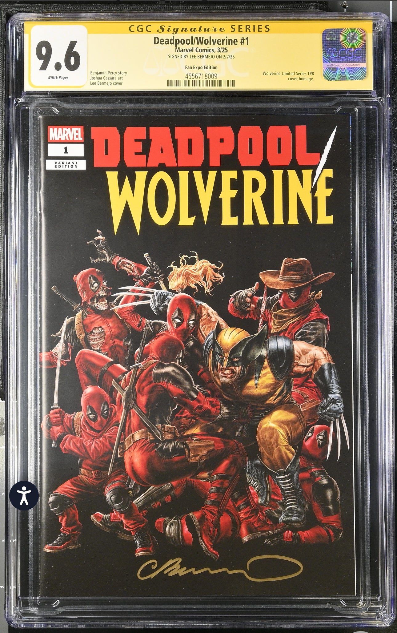 Deadpool Wolverine #1 CGC SS 9.6 (Marvel, 2025) Lee Bermejo Limited Edition Trade Dress Variant