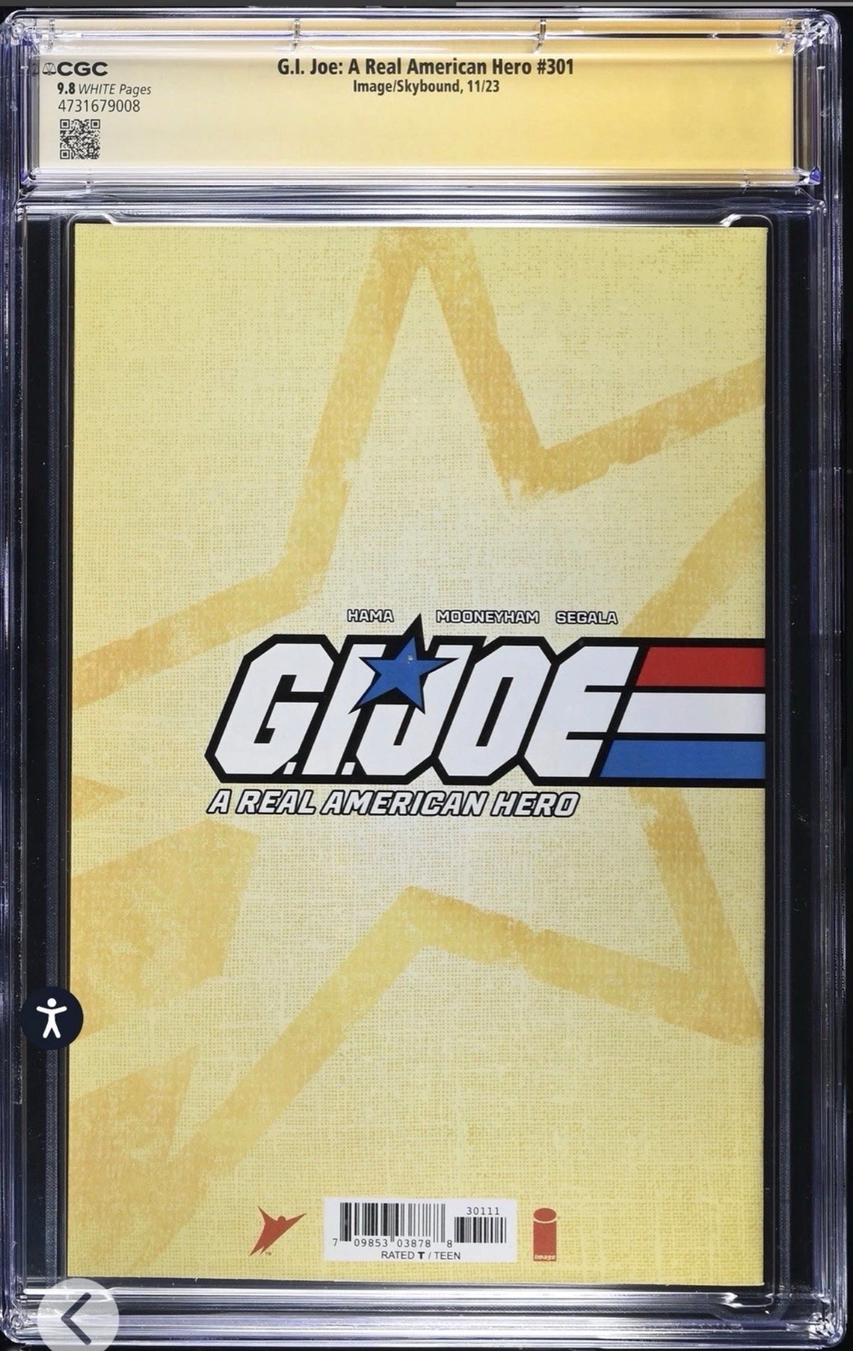 G.I. Joe: A Real American Hero #301 CGC SS 9.8 Signed By Larry Hama (Image/Skybound, 2023)