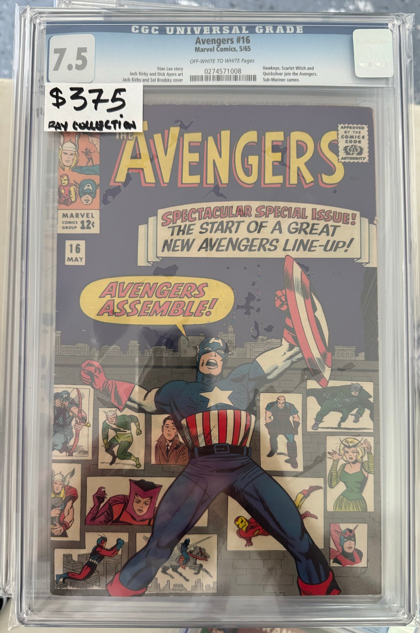 Avengers #16 CGC 7.5 (Marvel, 1965)