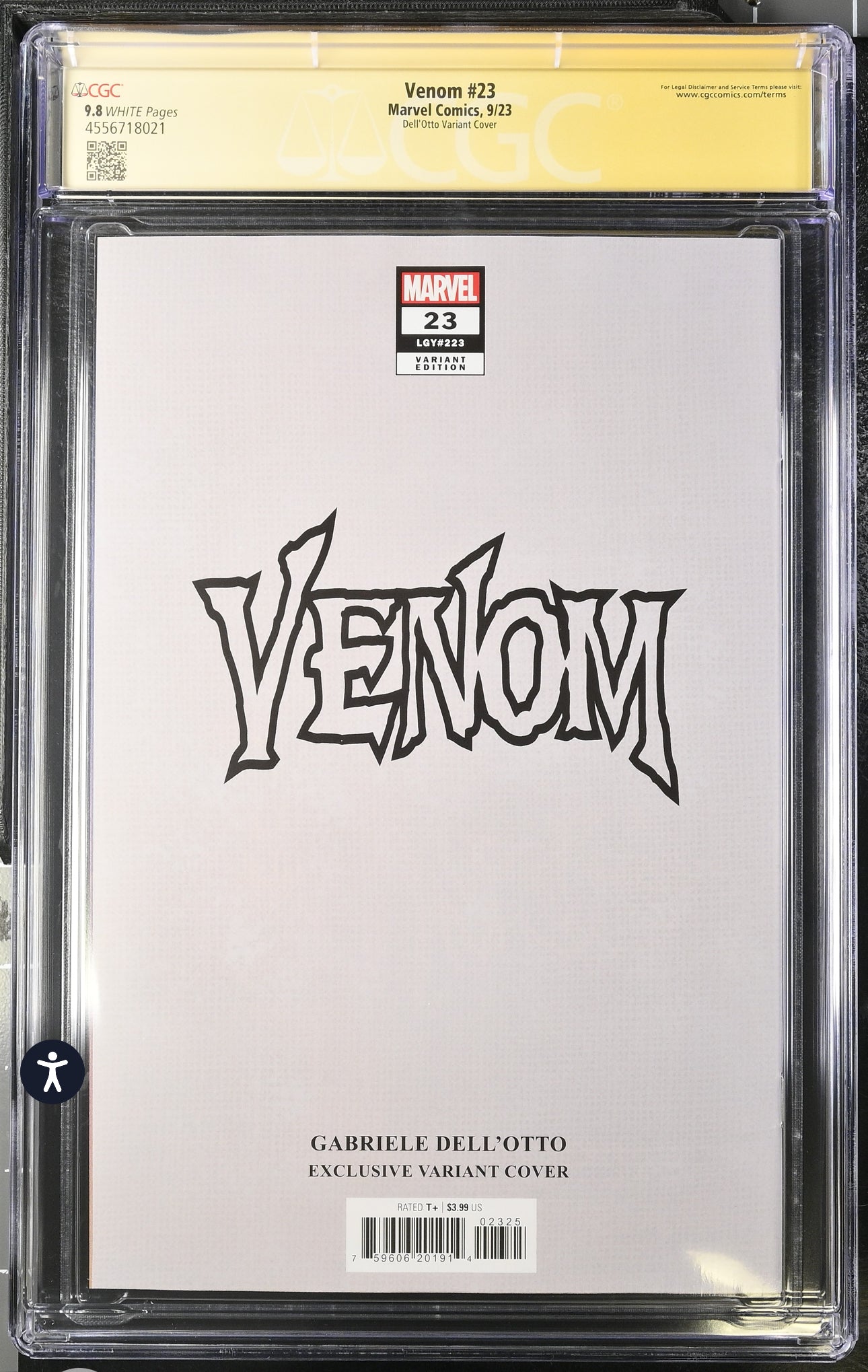 VENOM #23 CGC SS 9.8 (Marvel, 2023) Signed By GABRIELE DELL’OTTO Trade Dress EXCLUSIVE