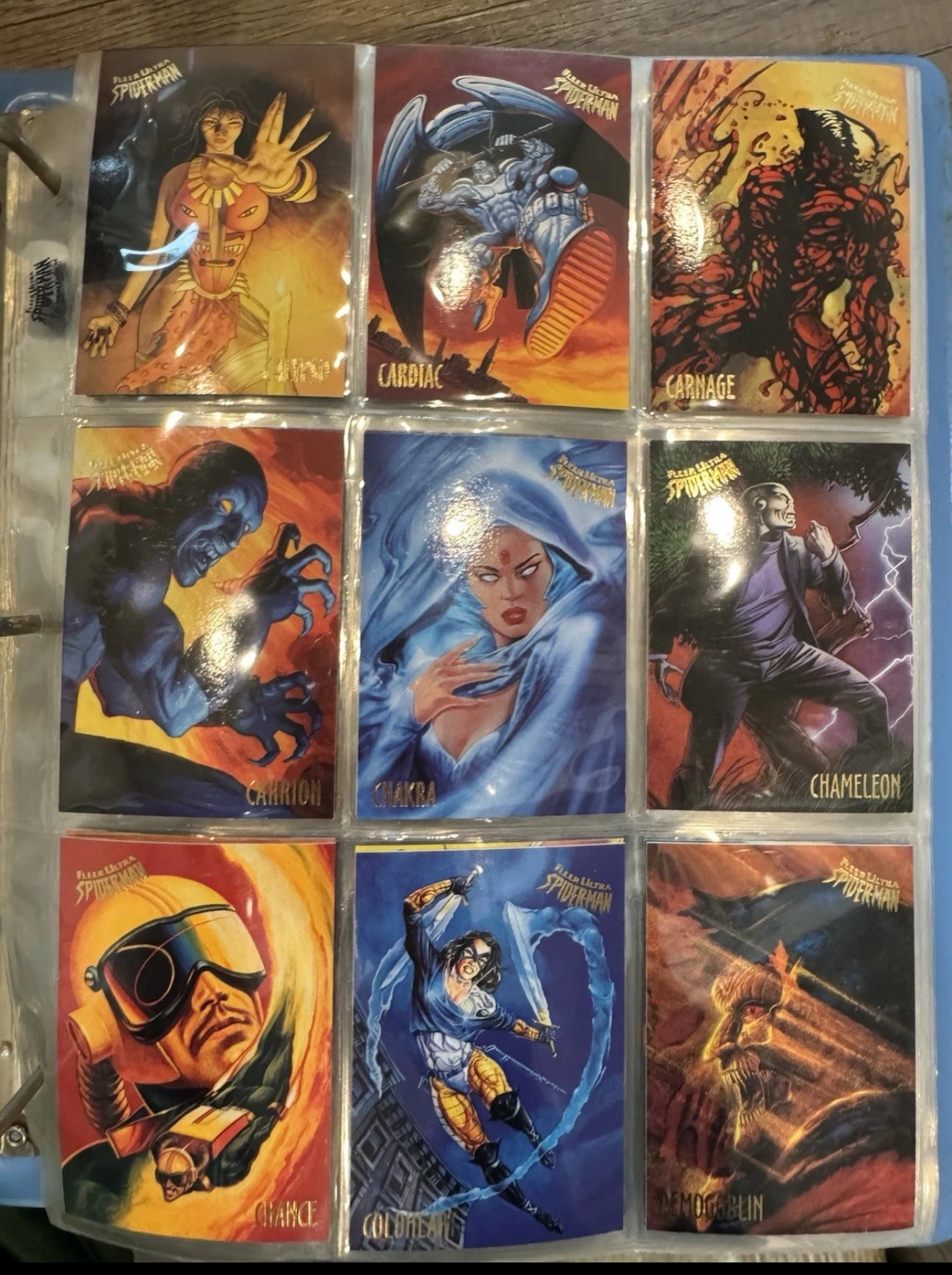 1995 Fleer Ultra Spider-Man Premiere Edition Card Binder W/ 148 Cards & Sleeves