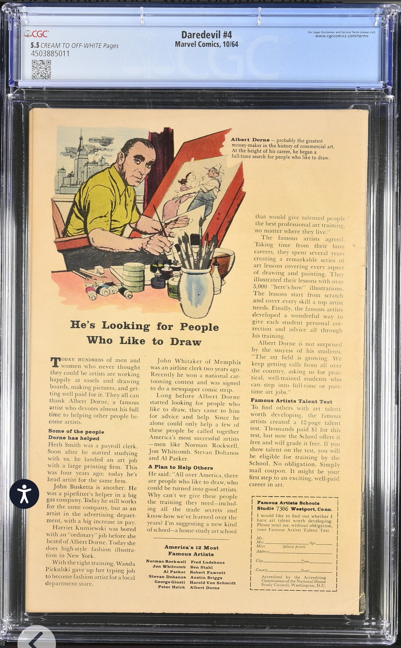 Daredevil #4 CGC 5.5 (Marvel, 1964) 1st Appearance of The Purple Man