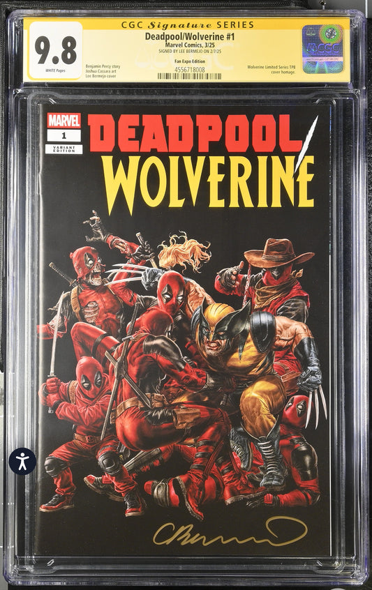 Deadpool Wolverine #1 CGC SS 9.8 (Marvel, 2025) Lee Bermejo Limited Edition Trade Dress Variant