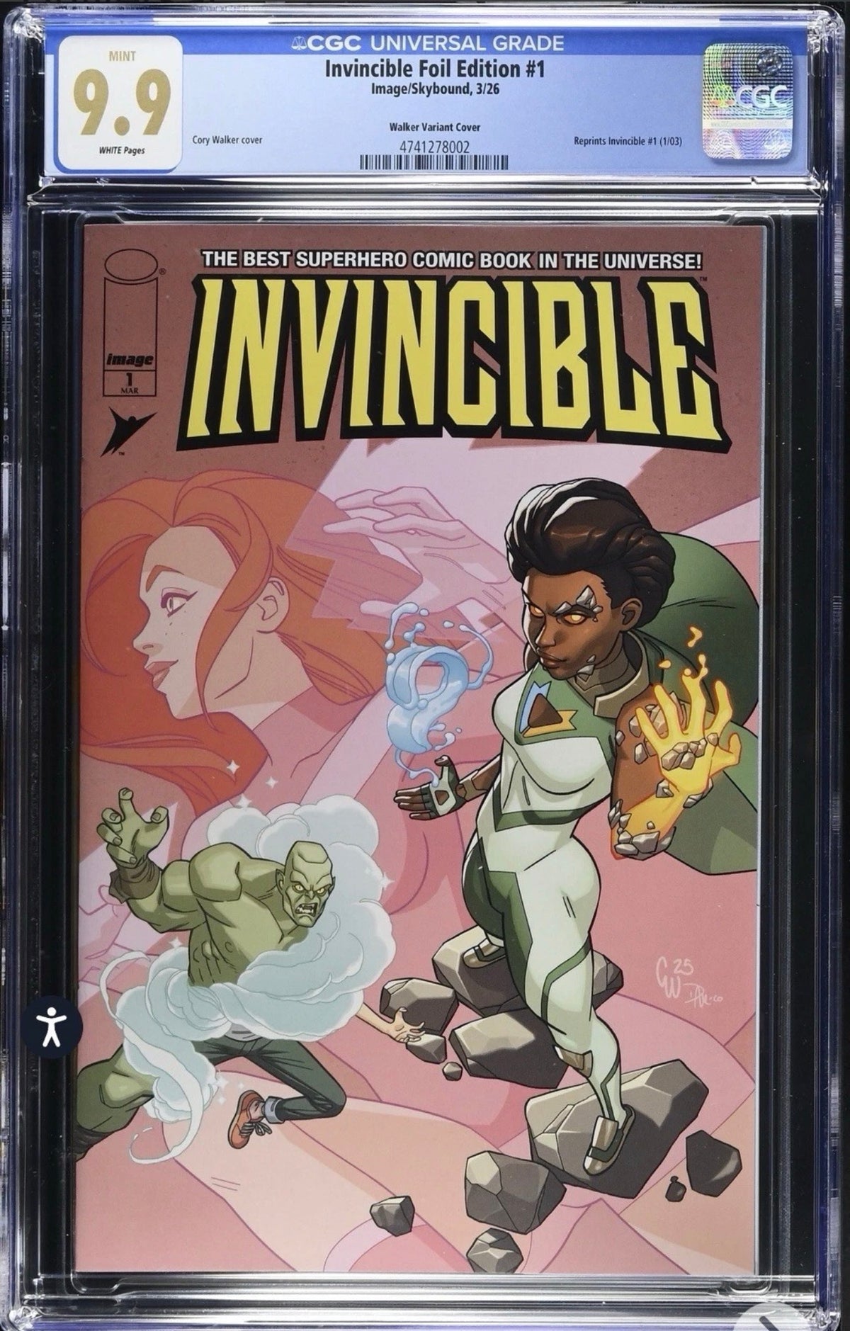 Invincible Foil Edition #1 CGC 9.9 Image/Skybound, 2026) VS Lunar Variant