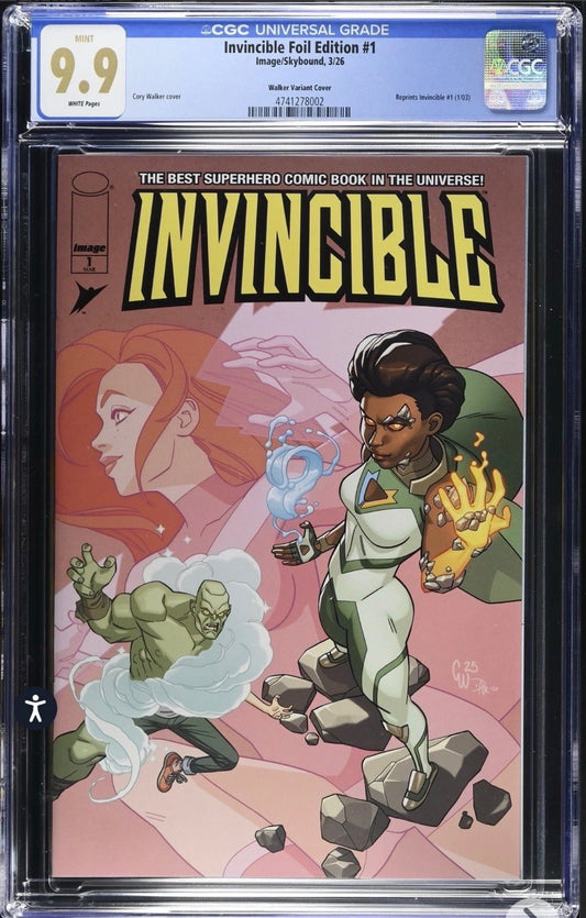 Invincible Foil Edition #1 CGC 9.9 Image/Skybound, 2026) VS Lunar Variant