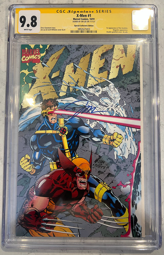 X-Men #1 CGC SS 9.8 Signed by Jim Lee (Marvel, 1991) Collectors Edition