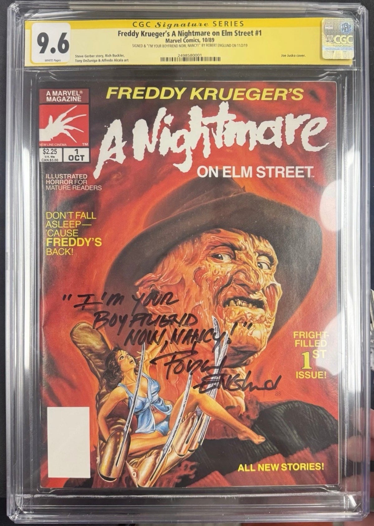 A Nightmare on Elm Street #1 CGC SS 9.6 Signed By Robert Englund With Signed Bluray