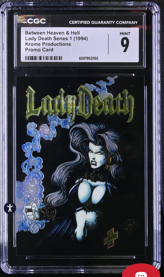 Lady Death Between Heaven and Hell CGC 9 (Mint) Series I 1994 Krome Productions Promo Cards CGC CARDS