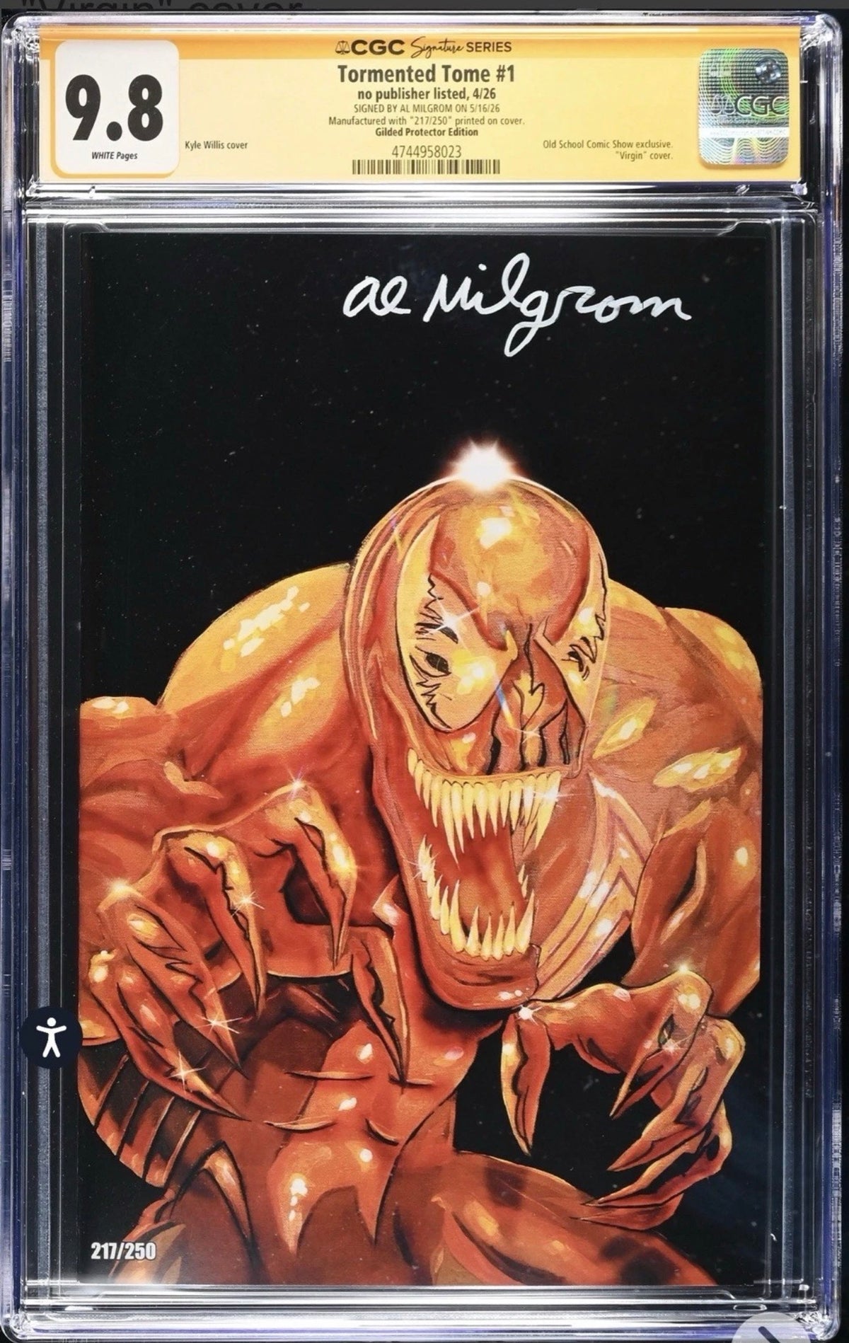 Tormented Tome #1 CGC SS 9.8 Venom Lethal Protector Homage Signed By Al Milgrom (2026)