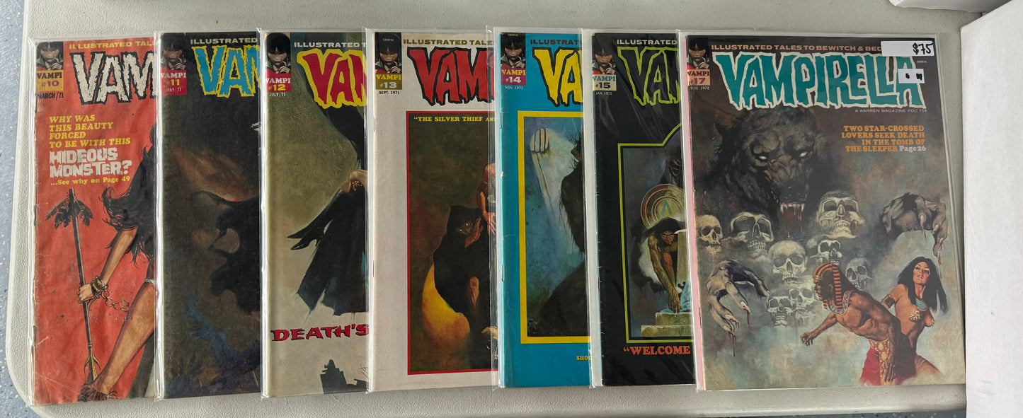 Vampirella (Warren,1969) Lot Of 28 Issues (3-6,8-17,20,24-29,32,34,58,67,Mag)