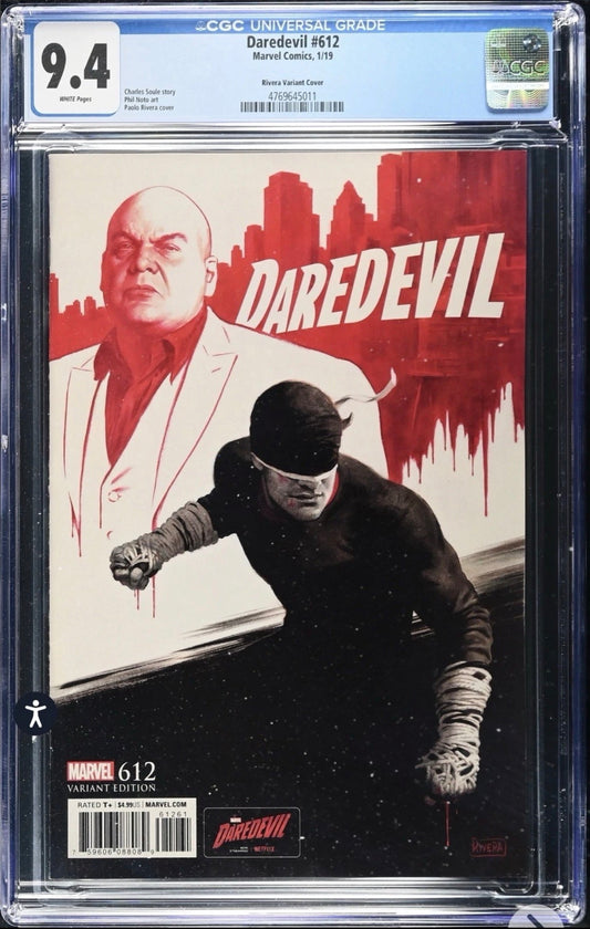 Daredevil #612 CGC 9.4 Rivera Variant Marvel Comics, 2019