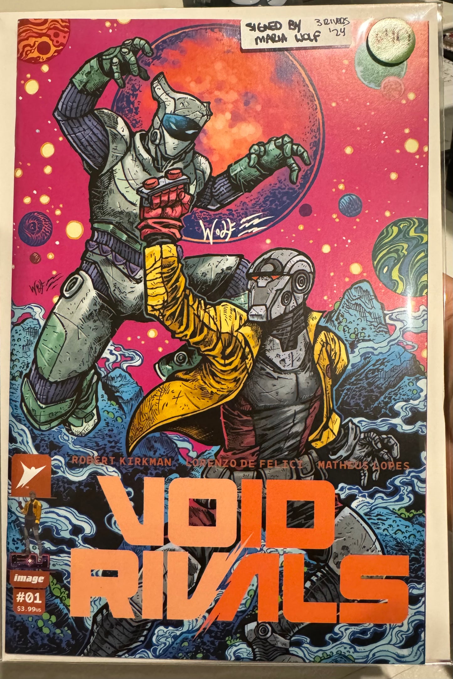 Void Rivals #1 (Skybound/Image) signed by Maria Wolf (Trade Dress Variant)