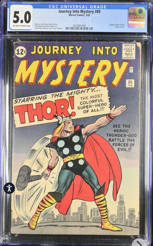 Journey into Mystery #89 CGC 5.0 (Marvel, 1963) Origin of Thor retold
