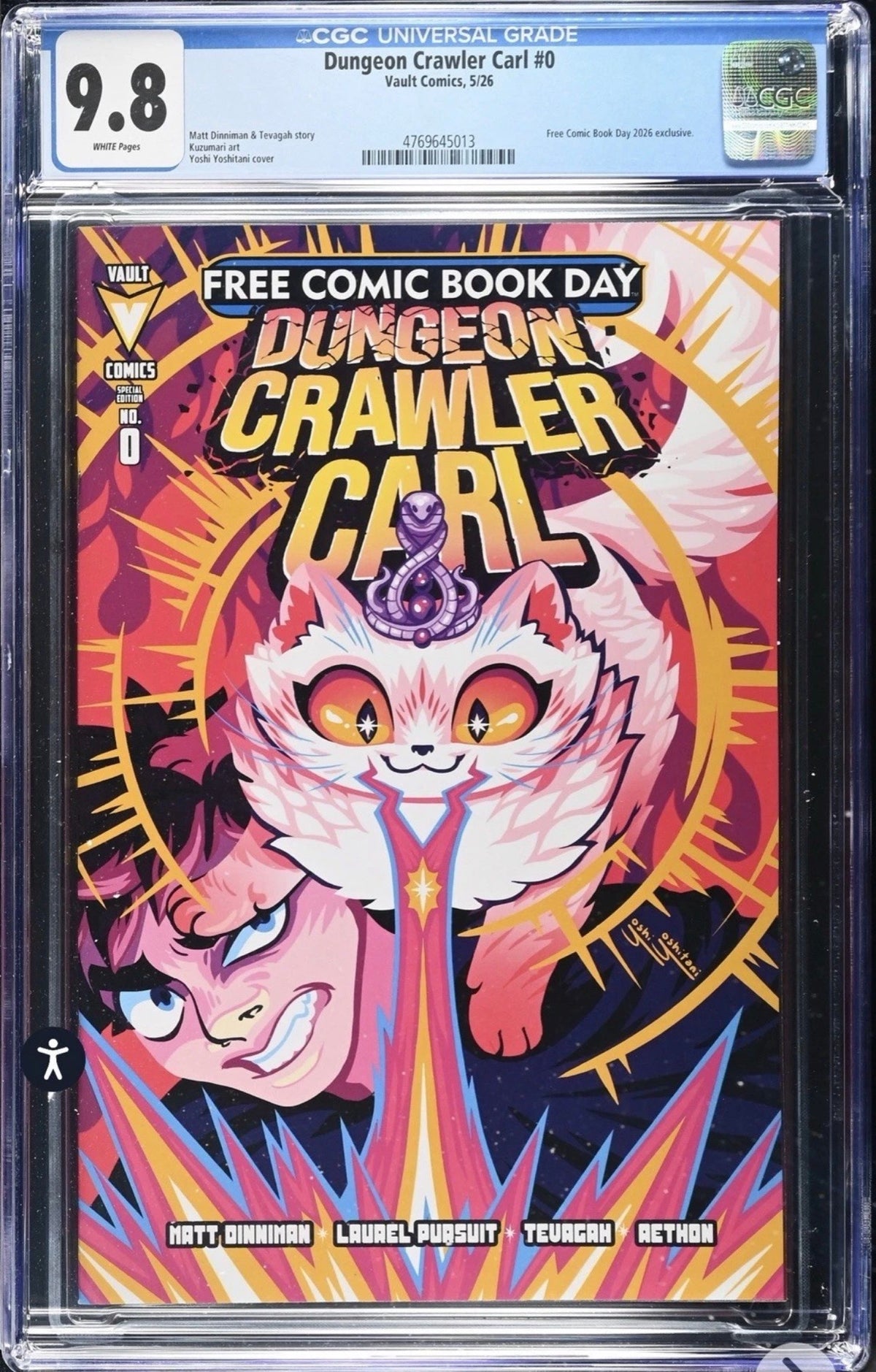 Dungeon Crawler Carl #0 CGC 9.8 Vault Comics 2026 FCBD