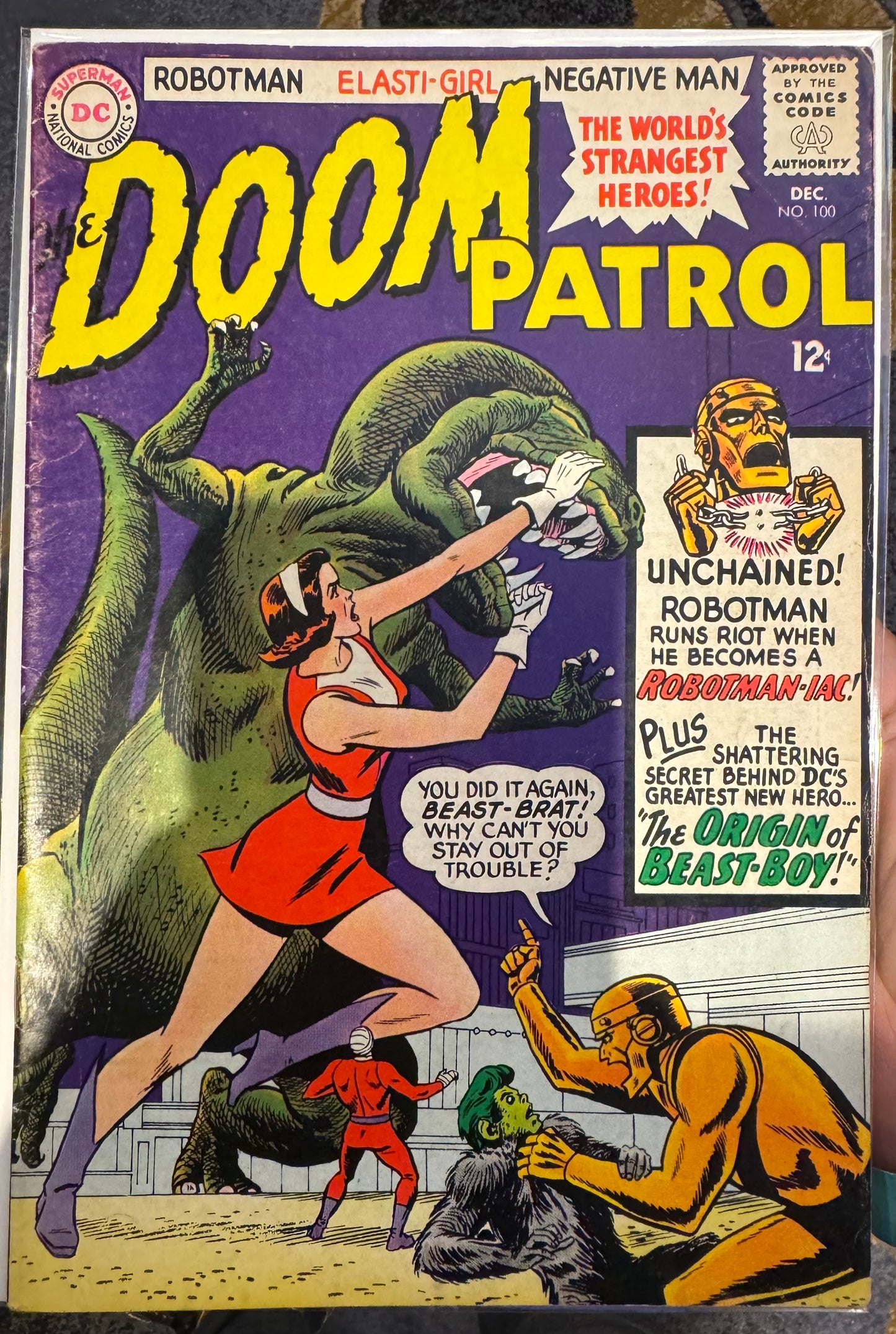 Doom Patrol #100 (DC, 1965) Original of Beast Boy