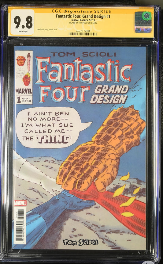 Fantastic Four GRAND DESIGN #1 CGC SS 9.8 (Marvel, 2019) Signed By Tom Scioli