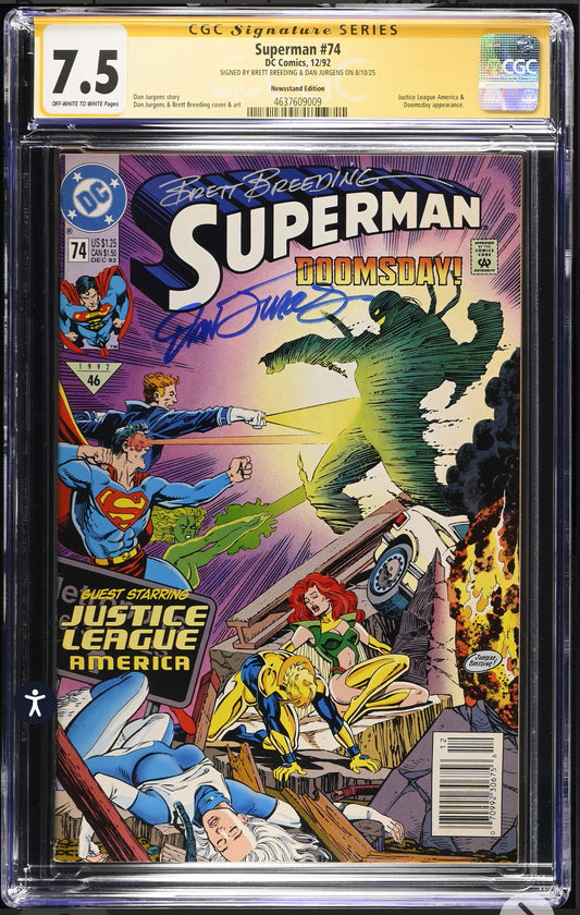 Superman #74 CGC SS 7.5 (DC,