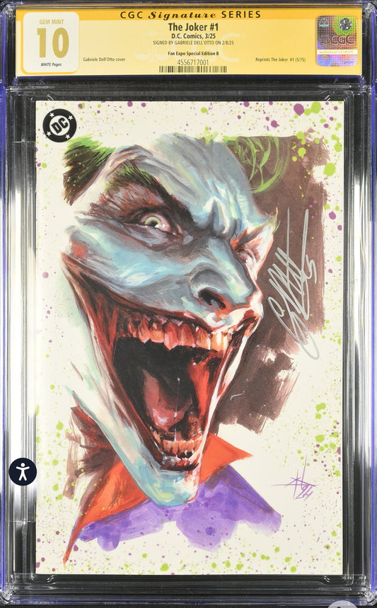 The Joker #1 CGC SS 10 Gabriele Dell'Otto SIGNED Minimal Trade Dress 1975 Reprint