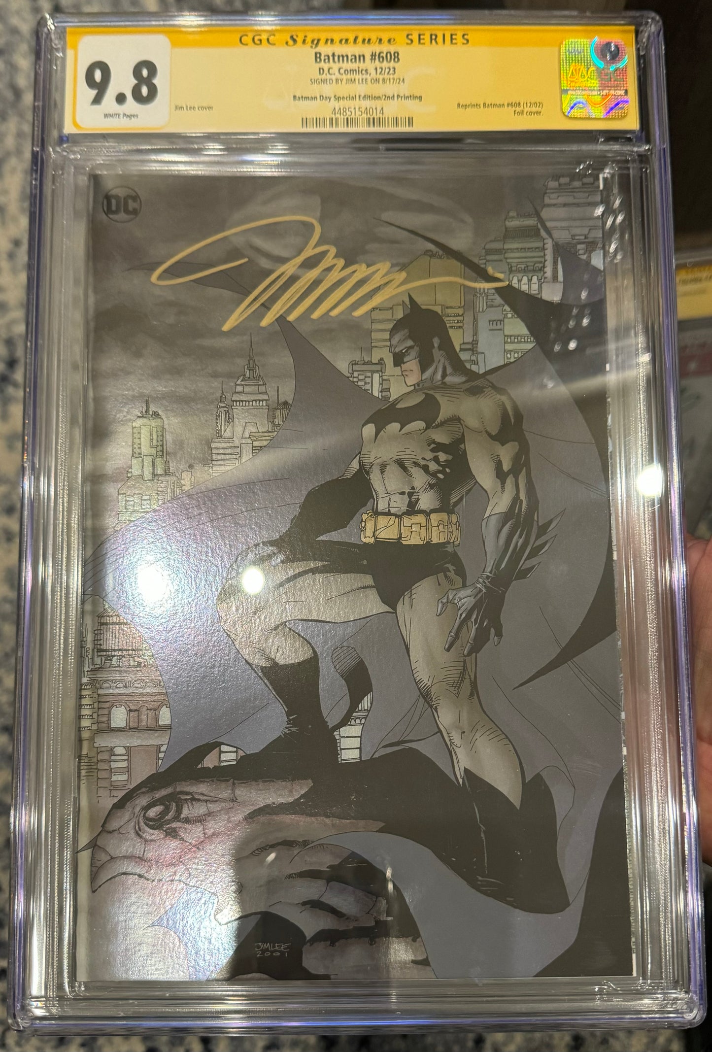 Batman #608 CGC SS 9.8 (DC, Batman Day Special Edition Foil) Signed By Jim Lee