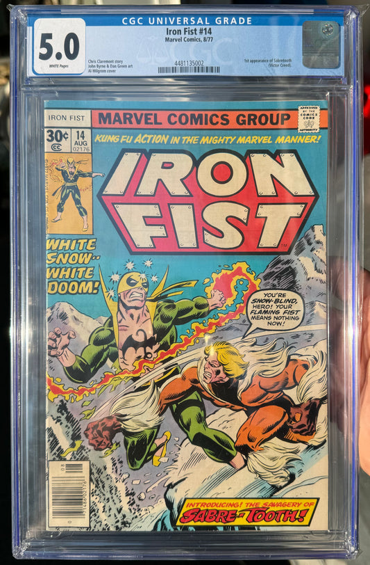 Iron Fist #14 CGC 5.0 (Marvel, 1977) 1st Appearance Of Sabretooth (Victor Creed)