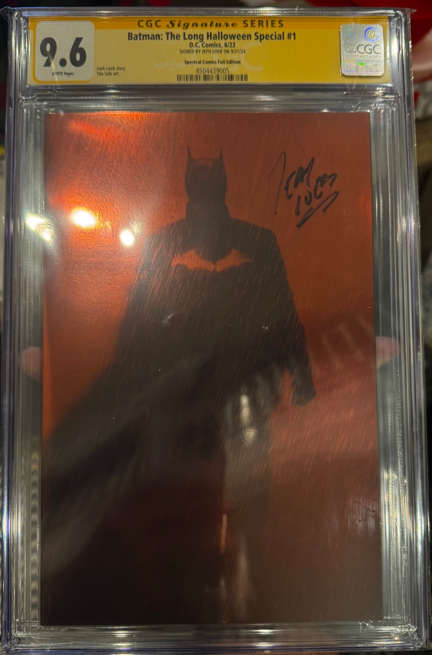 Batman: The Long Halloween Special #1 CGC SS 9.6 Foil NYCC Virgin Variant Signed By Jeph Loeb