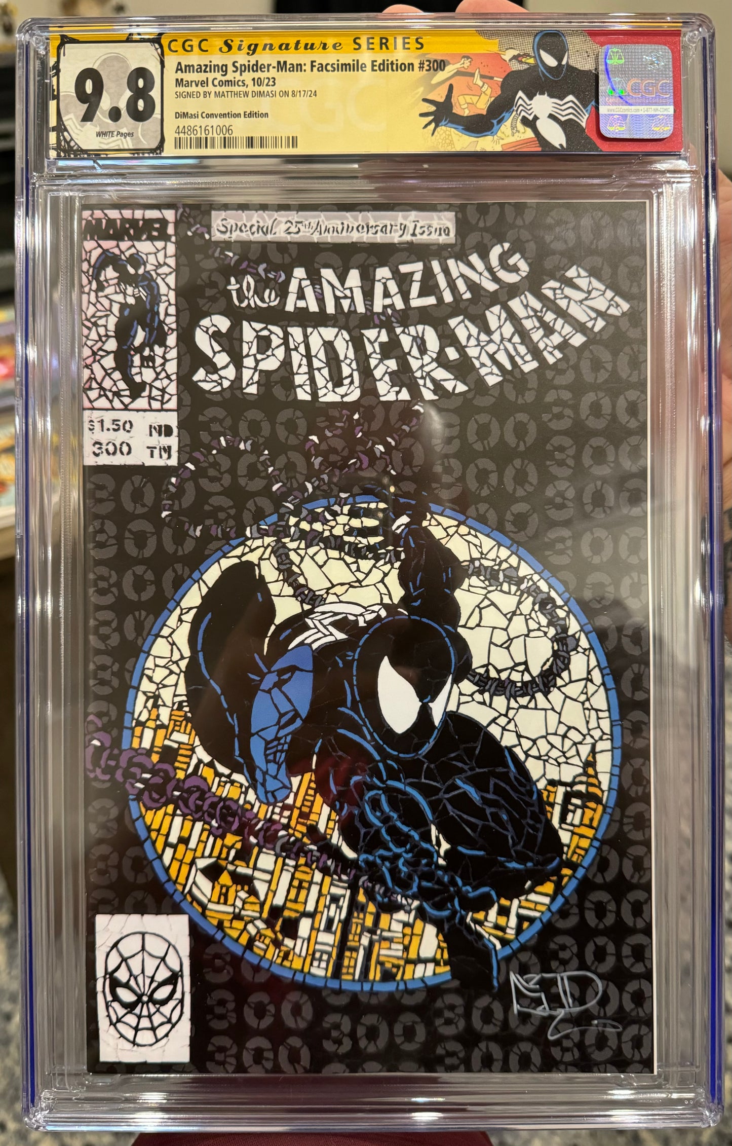 Amazing Spider-Man #300 CGC SS 9.8 Black Shattered Variant SIGNED By Matthew Dimasi with Custom Label