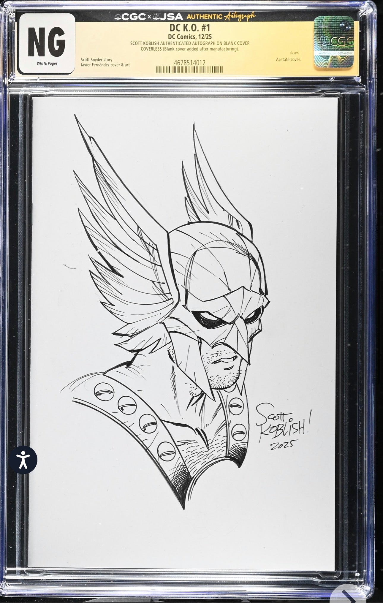 DC KO #1 CGC X JSA NG Signed & Sketch By Scott Koblish (Rare, NYCC DC booth, Blind Bag pull, 2025)