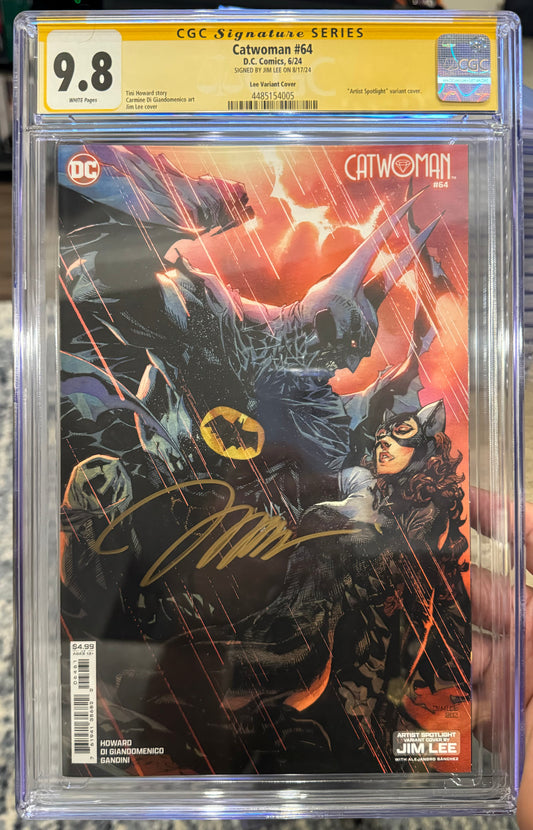 Catwoman #64 CGC SS 9.8 (DC Comics, 2024) Lee Variant Edition Signed By Jim Lee