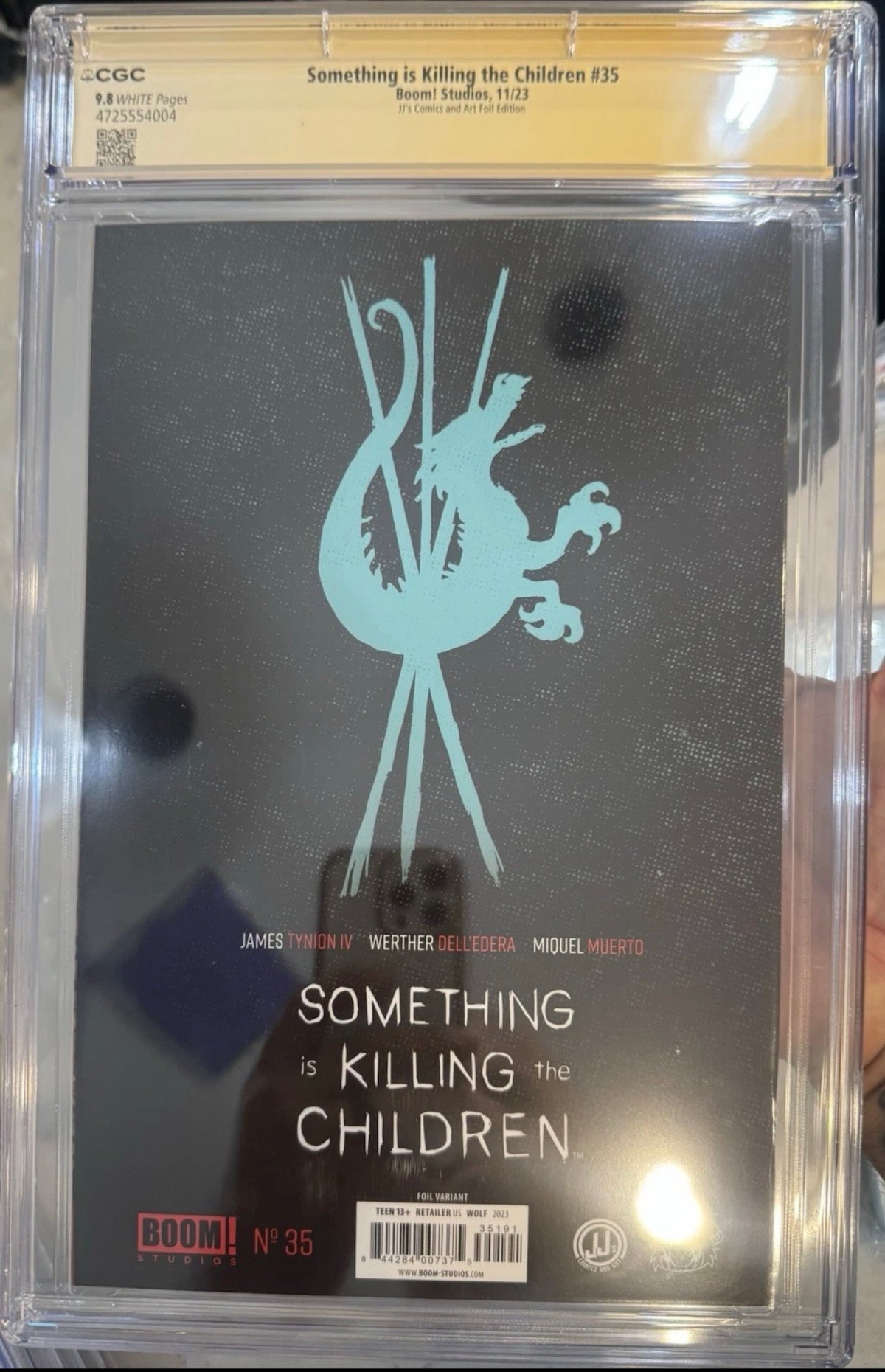 SOMETHING IS KILLING THE CHILDREN #35 CGC SS 9.8 Signed By Maria Wolf (BOOM! Studios, 2023) Virgin Foil Variant