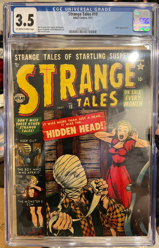 Strange Tales #10 CGC 3.5 (Atlas/Marvel 1952) Pre Code Horror