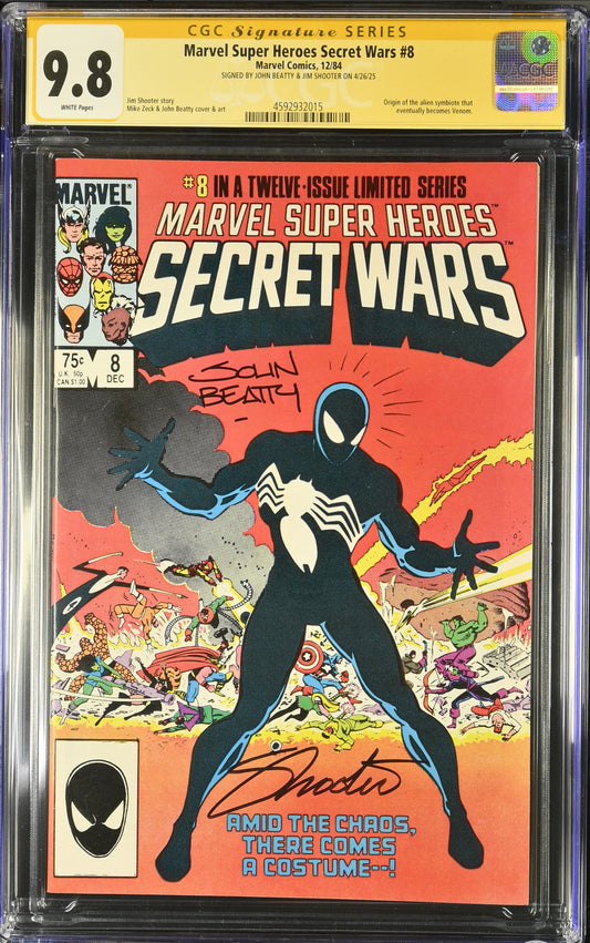 Marvel Super Heroes Secret Wars #8 CGC SS 9.8 Signed by Jim Shooter, John Beatty