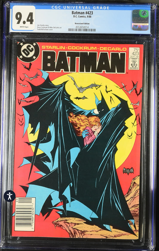 Batman #423 CGC 9.4 (DC, 1988) Newsstand Edition First Print