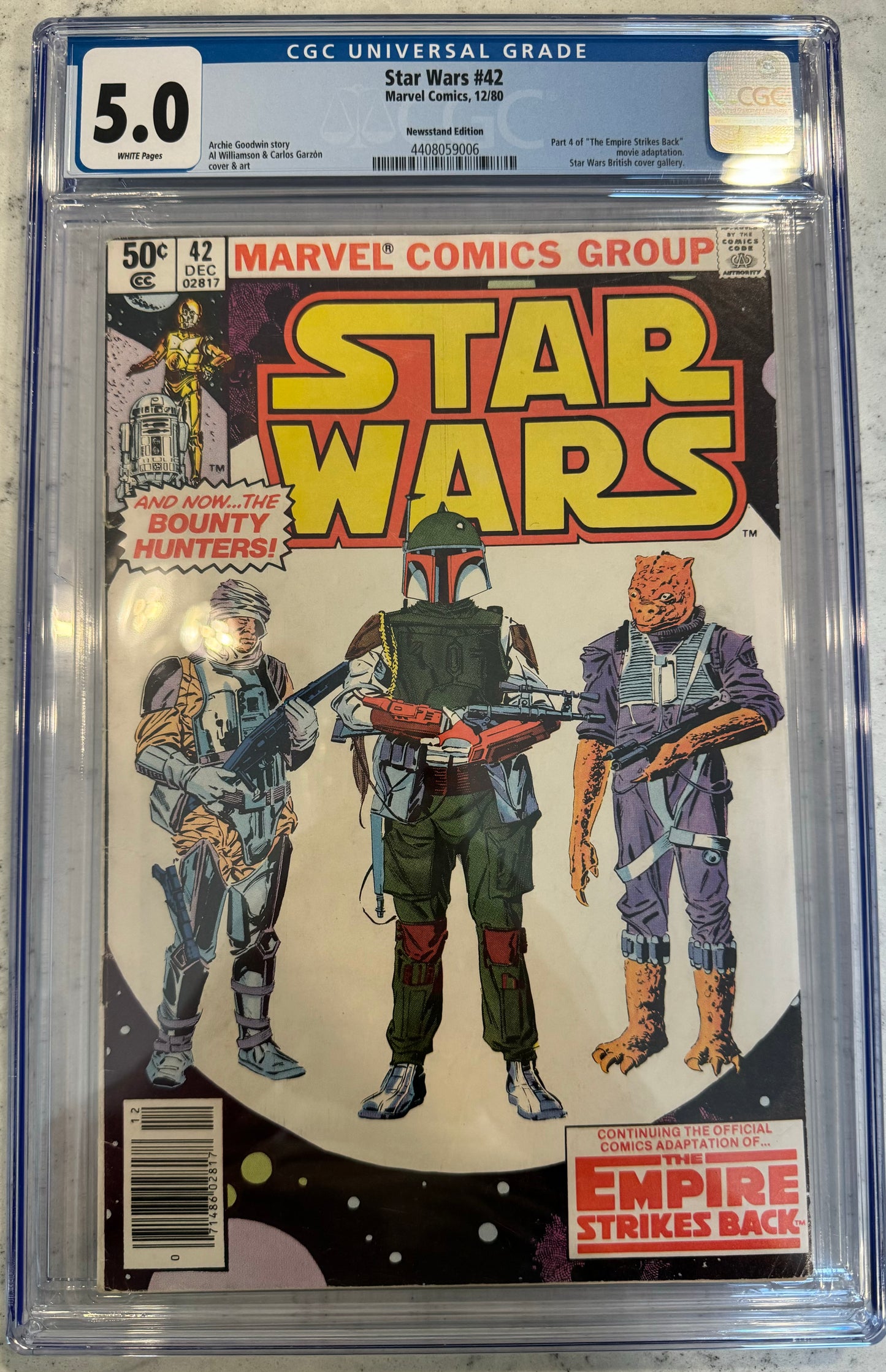 Star Wars #42 CGC 5.0 (Marvel, 1980) Newsstand Edition