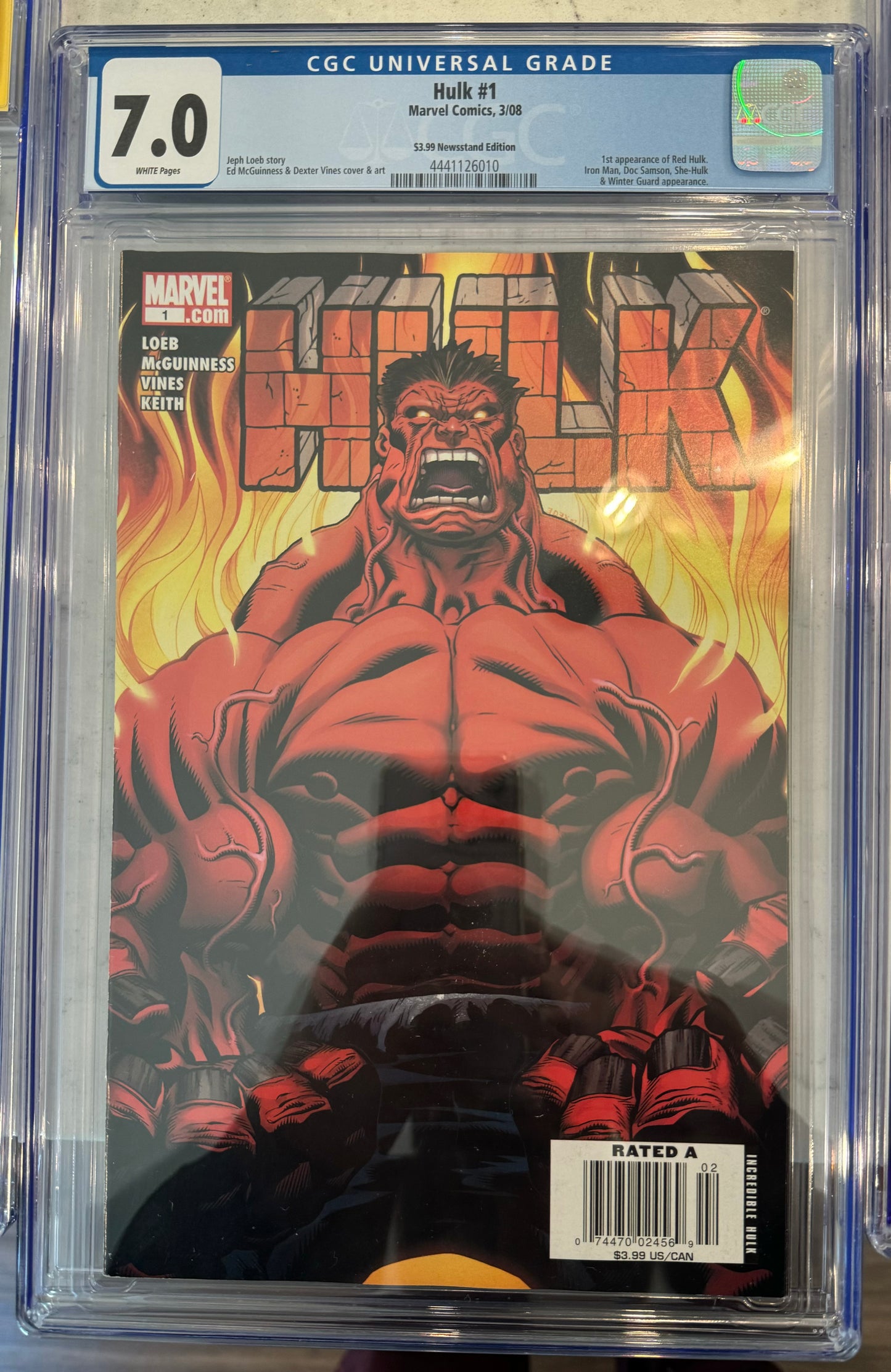 Hulk #1 CGC 7.0 (Marvel, 2004) $3.99 Newsstand Edition