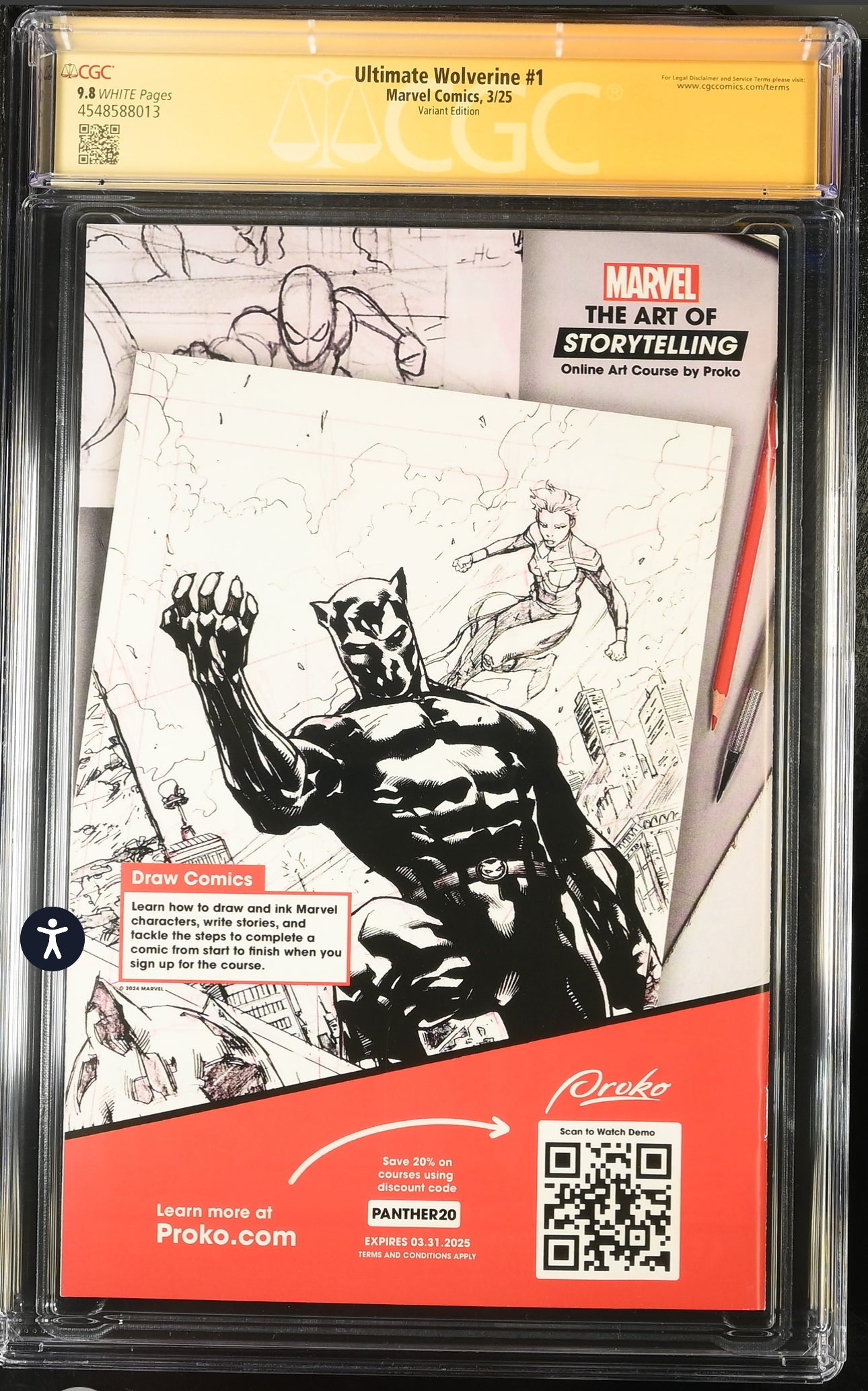 Ultimate Wolverine #1 CGC SS 9.8 (Marvel, 2025) Signed By Chris Condon (Josemaria Casanovas Variant)